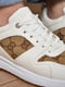 Кросівки білі з коричневими вставками | 6491829 | фото 4
