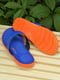 В'єтнамки синього кольору з помаранчевою підошвою | 6492309 | фото 3