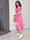 Платье розовое в цветочный принт | 6492546 | фото 2