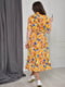 Сукня жовта в квітковий принт | 6492547 | фото 3