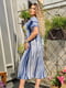 Платье серо-голубое с принтом | 6492569 | фото 3
