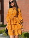 Платье оранжевое в принт | 6492592 | фото 3