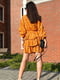 Платье оранжевое в принт | 6492592 | фото 4
