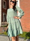 Платье зеленое в горошек | 6492611 | фото 3