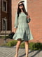 Платье зеленое в горошек | 6492611 | фото 4