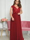 Сукня вечірня жіноча бордового кольору | 6492724 | фото 2