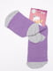 Шкарпетки фіолетові з принтом | 6492778 | фото 2