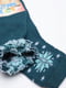 Носки махровые зеленые с принтом | 6492787 | фото 2