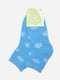 Носки махровые синие с принтом | 6492789