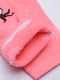 Носки махровые розовые с принтом | 6492793 | фото 2