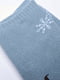 Носки махровые голубые с принтом | 6492795 | фото 2