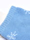 Носки махровые голубые с принтом | 6492796 | фото 3