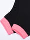 Носки черные с розовой резинкой | 6492810 | фото 2
