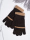 Перчатки темно-коричневые в горошек | 6493267 | фото 2