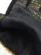 Рукавички текстильні на хутрі чорно-зелені | 6493317 | фото 3