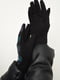 Перчатки текстильные на флисе черно-бирюзового цвета | 6493362 | фото 2