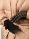 Перчатки текстильные на флисе черно-коричневого цвета | 6493364 | фото 2