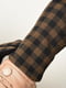 Перчатки текстильные на флисе черно-коричневого цвета | 6493364 | фото 3