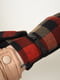 Рукавички текстильні на флісі чорно-червоного кольору | 6493366 | фото 3