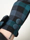 Рукавички текстильні на флісі чорно-бірюзового кольору | 6493368 | фото 3