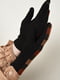 Перчатки текстильные на флисе черно-коричневого цвета | 6493374 | фото 2