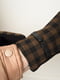Перчатки текстильные на флисе черно-коричневого цвета | 6493376 | фото 3