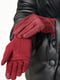 Перчатки текстильные на меху бордовые | 6493397 | фото 2