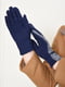 Перчатки текстильные на флисе сине-белые | 6493410 | фото 2