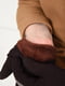 Перчатки текстильные на флисе коричневые | 6493426 | фото 4