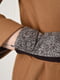 Рукавички текстильні на флісі коричневі  | 6493428 | фото 3