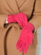 Перчатки текстильные на меху малинового цвета | 6493447 | фото 2