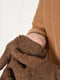 Перчатки текстильные коричневые | 6493456 | фото 4