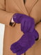 Перчатки текстильные на меху фиолетового цвета | 6493460 | фото 2
