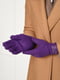 Рукавички текстильні на хутрі фіолетові | 6493471 | фото 2