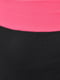 Леггинсы для фитнеса черные с розовыми вставками | 6493646 | фото 4