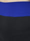 Легінси для фітнесу чорні із синіми вставками | 6493647 | фото 4