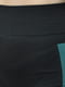 Легінси для фітнесу чорні з бірюзовими вставками | 6493648 | фото 4