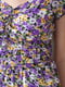 Блуза фиолетовая с цветочным принтом | 6493682 | фото 4