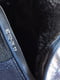Полусапоги зимние на искуственном меху темно-синего цвета | 6493756 | фото 4