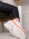 Туфли бело-оранжевые с рельефной подошвой | 6493774 | фото 3
