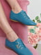Туфли голубого цвета на шнуровке | 6493801 | фото 2