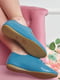 Туфли голубого цвета на шнуровке | 6493801 | фото 3