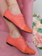 Туфли кораллового цвета на шнуровке | 6493802 | фото 2