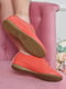 Туфли кораллового цвета на шнуровке | 6493803 | фото 3