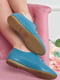 Туфли голубого цвета на шнуровке | 6493807 | фото 3