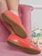 Туфлі коралового кольору на шнурівці | 6493808 | фото 3