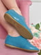 Туфли голубого цвета на шнуровке | 6493809 | фото 3