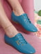 Туфли голубого цвета на шнуровке | 6493810 | фото 2