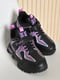 Кросівки чорно-фіолетові | 6494172 | фото 2