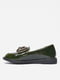 Туфли с бантиком зеленого цвета | 6495046 | фото 2
